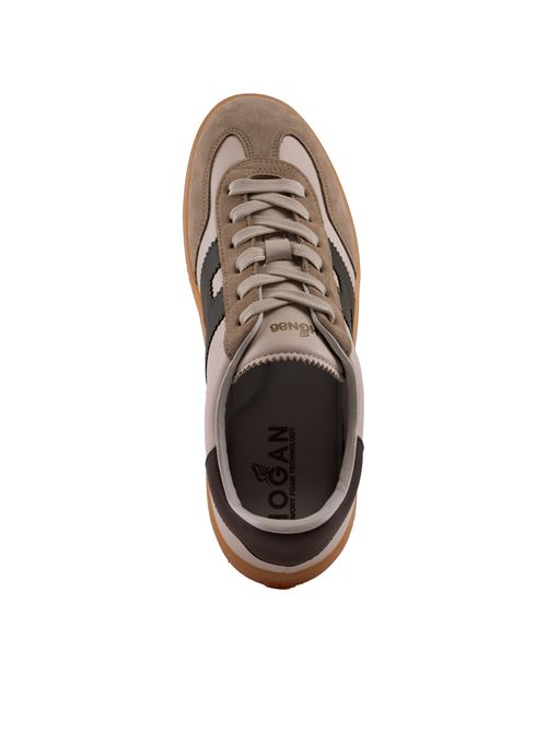 Sneaker Cool in pelle e suede Avorio Beige Marrone HOGAN | HXM6470FB60 QDA739M